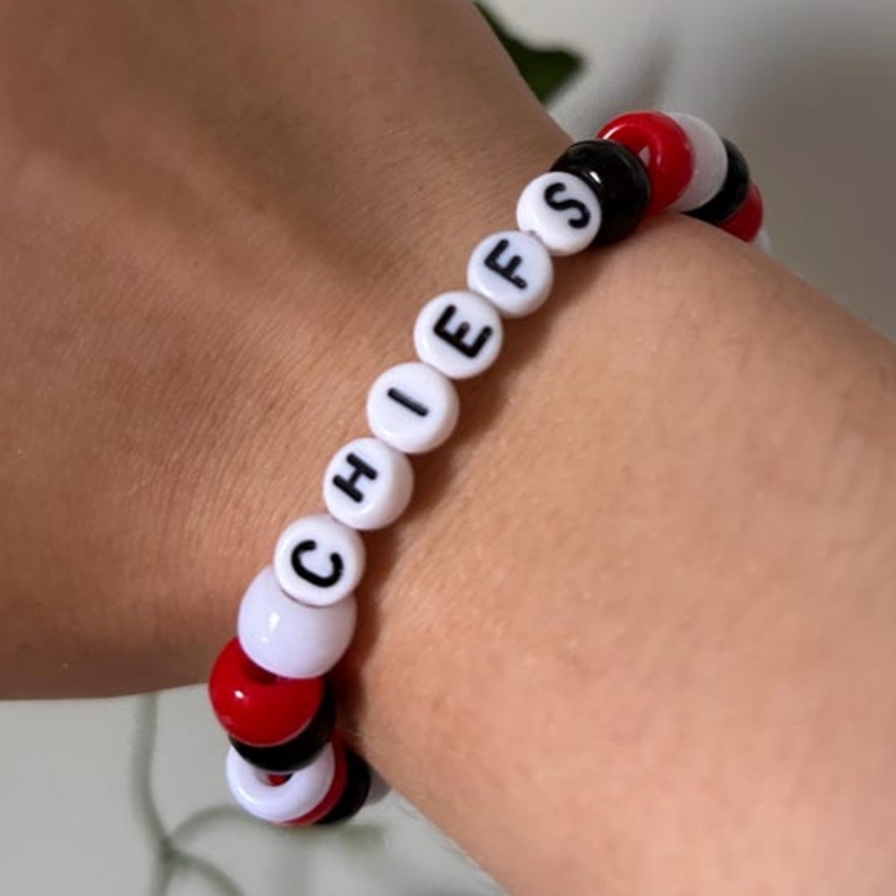 Cute Chiefs Handmade Beaded Bracelet!